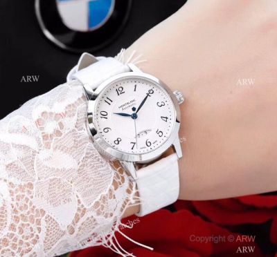 Swiss Grade Replica Montblanc Watches Boheme Date Automatic Watches Lady Size White Dial